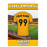 Personalised Wolves Birthday Card