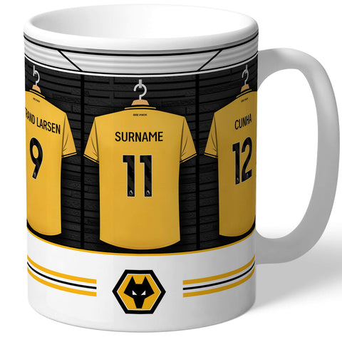 Personalised Wolves Dressing Room Mug