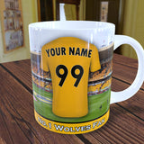 Personalised Wolves Mug - Shirt And Message Cup