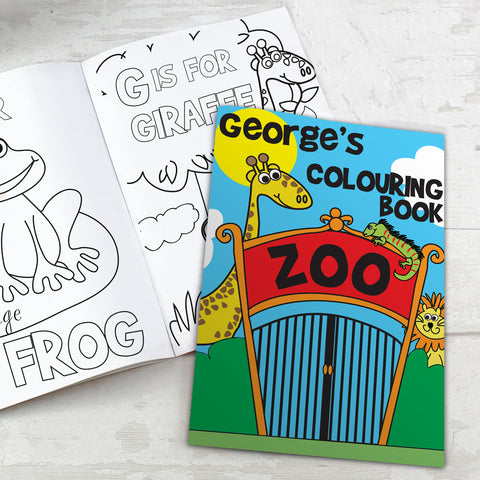 Personalised Zoo Colouring Book