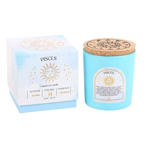 Pisces Gardenia Gemstone Zodiac Candle