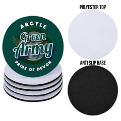 Plymouth Green Army - Football Coaster - Square Or Circle
