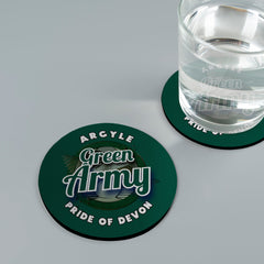Plymouth Green Army - Football Coaster - Square Or Circle
