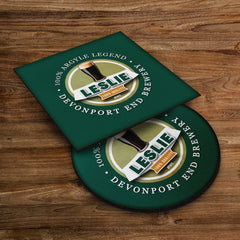Plymouth Leslie - Football Coaster - Square Or Circle