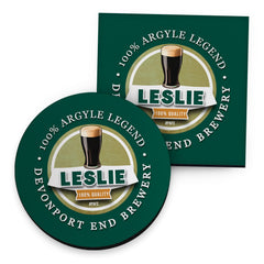Plymouth Leslie - Football Coaster - Square Or Circle