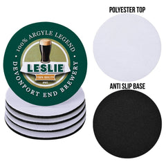 Plymouth Leslie - Football Coaster - Square Or Circle