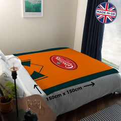 Plymouth Retro 2004 Away Shirt - Personalised Retro Fleece Blanket 150cm X 150cm