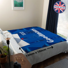 Portsmouth 1993 Home Shirt - Personalised Retro Fleece Blanket 150cm X 150cm