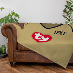 Portsmouth 2002 Away Shirt - Personalised Retro Fleece Blanket 150cm X 150cm