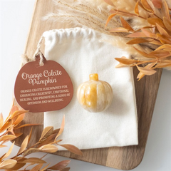 Pumpkin Shaped Orange Calcite Crystal