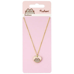 Pusheen Gold Plated Heart Necklace