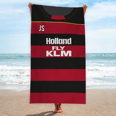 QPR - 1990 Away Shirt - Personalised Retro Lightweight, Microfibre Beach Towel - 150cm x 75cm