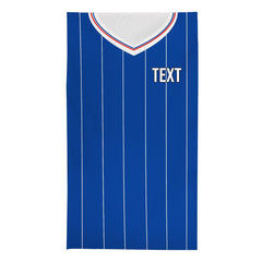 Rangers - 1984 Home Shirt - Personalised Retro Lightweight, Microfibre Beach Towel - 150cm x 75cm
