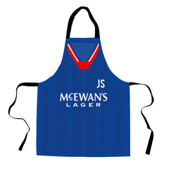 Rangers - 1992 - Home Shirt - Personalised Retro Football Adults Apron