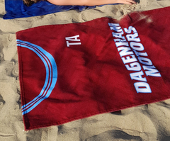 Rangers - 1992 Home Shirt - Personalised Retro Lightweight, Microfibre Beach Towel - 150cm x 75cm