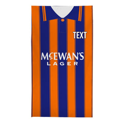 Rangers - 1993 Away Shirt - Personalised Retro Lightweight, Microfibre Beach Towel - 150cm x 75cm