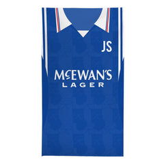 Rangers - 1996 Home Shirt - Personalised Retro Lightweight, Microfibre Beach Towel - 150cm x 75cm