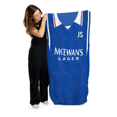 Rangers - 1996 Home Shirt - Personalised Retro Lightweight, Microfibre Beach Towel - 150cm x 75cm
