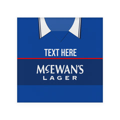 Rangers 1998 Home Shirt - Personalised Drink Coaster - Square Or Circle