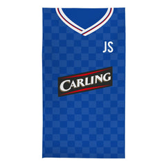Rangers - 2009 Home Shirt - Personalised Retro Lightweight, Microfibre Beach Towel - 150cm x 75cm