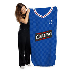 Rangers - 2009 Home Shirt - Personalised Retro Lightweight, Microfibre Beach Towel - 150cm x 75cm