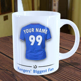 Rangers Mug Personalised Custom Made Football Supporters Cup