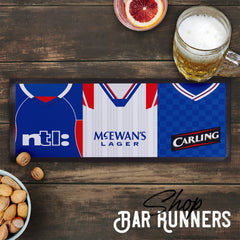 Rangers - Style 3 - Retro Football Shirts - Bar Runner