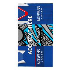 Rangers Three Shirt Design - Personalised Lightweight, Microfibre Retro Beach Towel - 150cm x 75cm