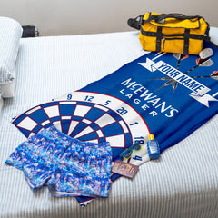 Darts Rangers - 1996 Home - Personalised Lightweight, Microfibre Retro Beach Towel - 150cm x 75cm