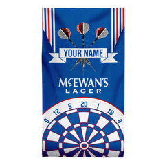 Darts Rangers - 1996 Home - Personalised Lightweight, Microfibre Retro Beach Towel - 150cm x 75cm