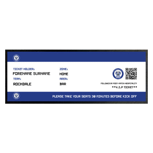 Rochdale Bar Runner (Personalised Fans Ticket Design)