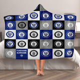 Rochdale Personalised Adult Hooded Fleece Blanket - Chequered