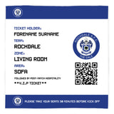 Rochdale Personalised Fleece Blanket (Fans Ticket Design)