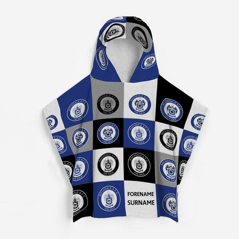 Rochdale Personalised Kids' Hooded Towel - Chequered