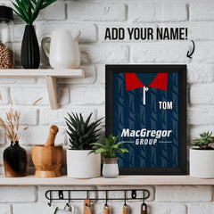 Ross County Retro 1995 Home Shirt - A4 Personalised Metal Sign Plaque - Frame Options Available