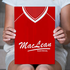 Ross County Retro 2000 Away Shirt - A4 Personalised Metal Sign Plaque - Frame Options Available