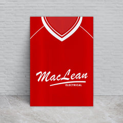 Ross County Retro 2000 Away Shirt - A4 Personalised Metal Sign Plaque - Frame Options Available