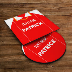 Rotherham 1984 Home Shirt - Personalised Drink Coaster - Square Or Circle