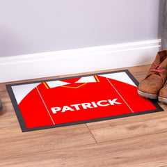 Rotherham 1984 Home Shirt - Personalised Retro Door Mat - 60cm x 40cm