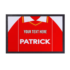 Rotherham 1984 Home Shirt - Personalised Retro Door Mat - 60cm x 40cm