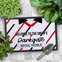 Rotherham 1994 Away Home Shirt - Personalised Retro Door Mat - 60cm x 40cm