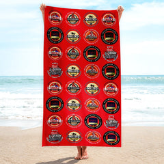 Rotherham - Football Legends - Microfibre Beach Towel - 150cm x 75cm