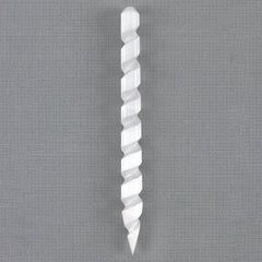 Round Point Selenite Spiral Wand