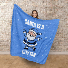 Santa is a City Fan - Luxury Fleece Blanket 150cm X 150cm
