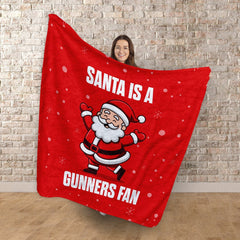 Santa is a Gooners Fan - Luxury Fleece Blanket 150cm X 150cm