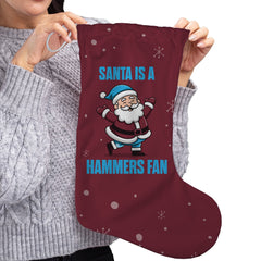 Santa is a Hammers Fan - Christmas Stocking