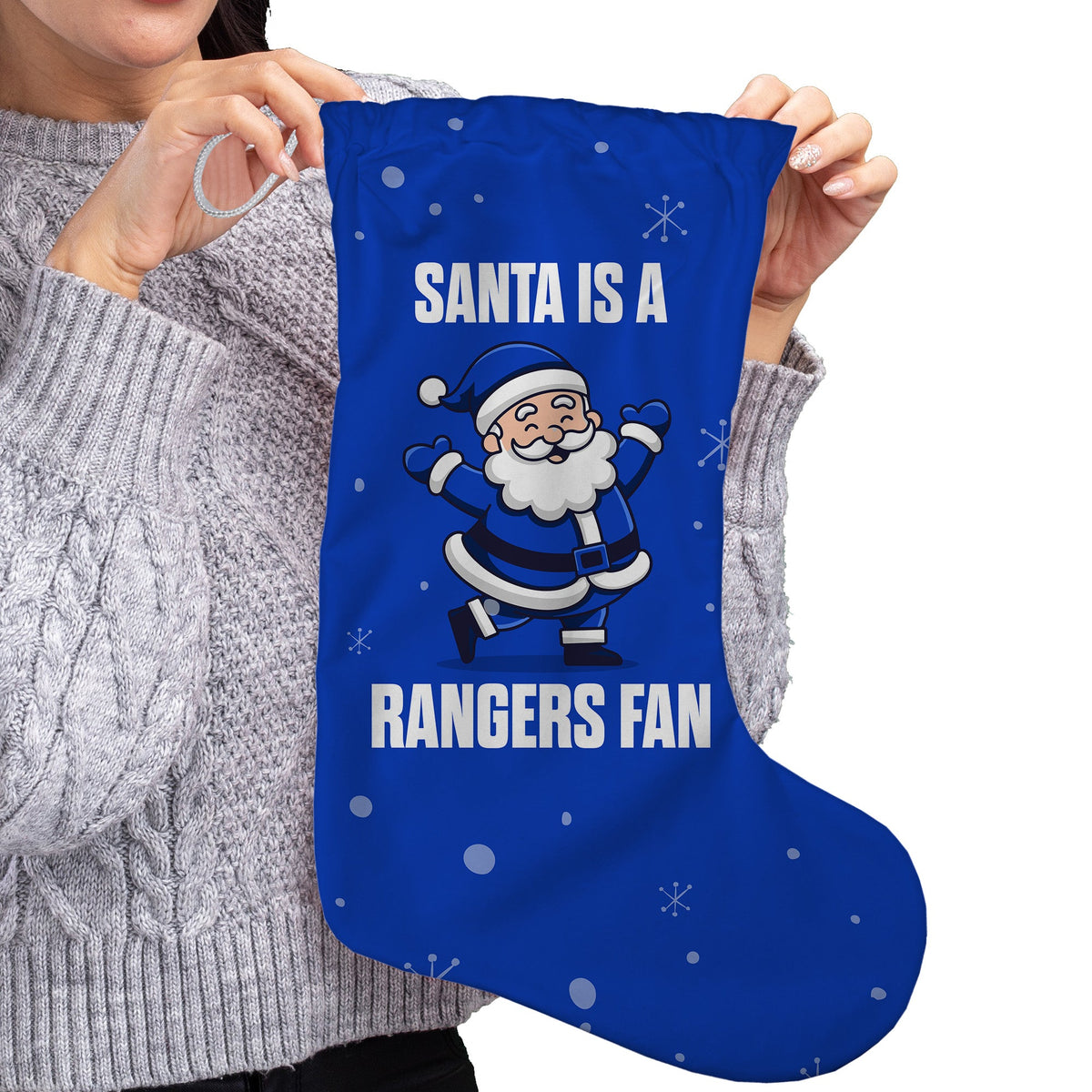 Santa Rosa Rangers Santa is a Rangers Fan - Christmas Stocking