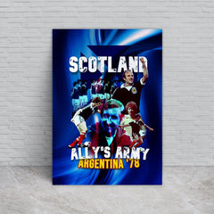 Scotland 1978 Argentina - A4 Metal Sign Plaque - Frame Options Available