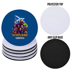 Scotland 2024 Euros - Drinks Coaster - Square Or Circle