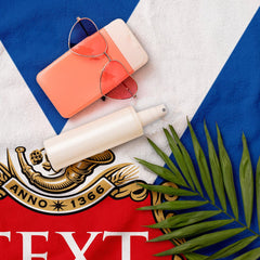 Scotland Flag -Personalised Lightweight, Microfibre Beach Towel